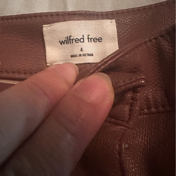 Aritzia Wilfred free faux leather pants - size 4 - Picture 2 of 2